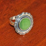 СРЕБЪРЕН ПРЪСТЕН С ЖАДЕИТ